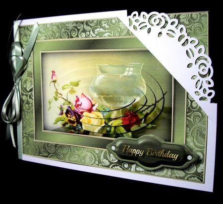 Roses & Vase Fancy Quick Card by Dianne Jackson