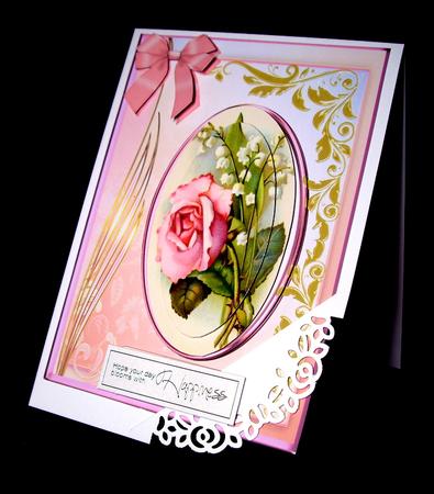 Beautiful Roses and Lily of the Valley ( Pyramid ) by Dianne Jackson
