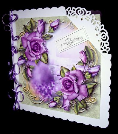 Beautiful Heritage Roses Golden Scene - Square by Dianne Jackson