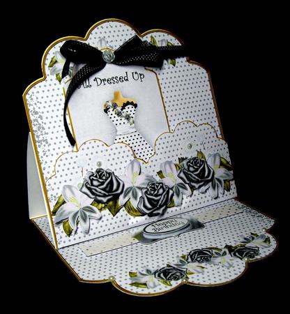 White Dotty All Dressed Up Scallop Fashion Tag Cf Mini Kit by Dianne Jackson