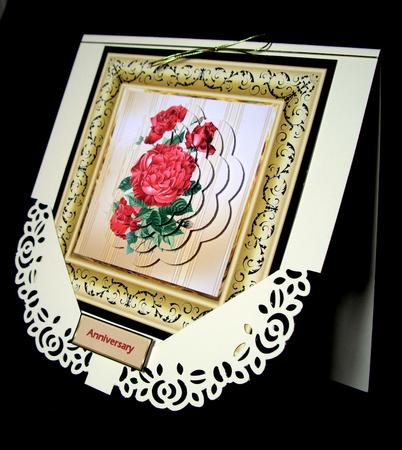 Red Roses Card with Petal Stackers by Dianne Jackson