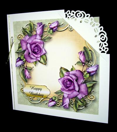 Beautiful Heritage Roses Floral Plaque - Square by Dianne Jackson