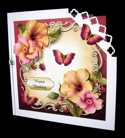 Pretty Hibiscus Flowers Floral Plaque - Square by Dianne Jackson