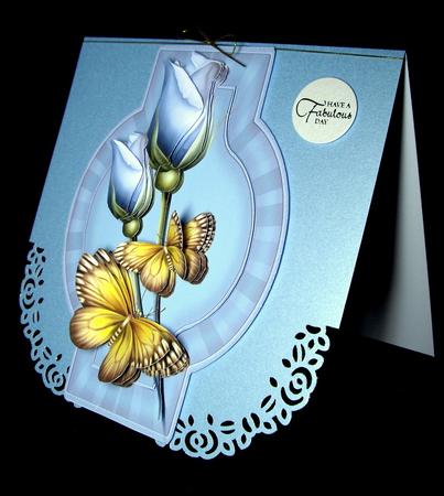 Shield Roses and Butterflies by Dianne Jackson