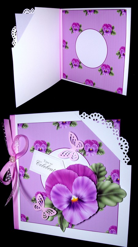 Purple Pansy Insert 8x8 by Dianne Jackson