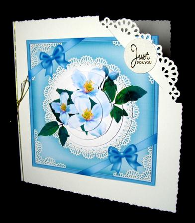 Clematis and Lace Circle Pyramage Topper by Dianne Jackson