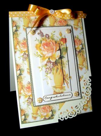 Orange Rose Card Front by Dianne Jackson