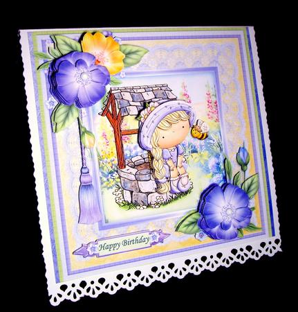 Izzy's Wishing Well in the Garden 8x8 Mini Kit & Decoupage by Dianne Jackson