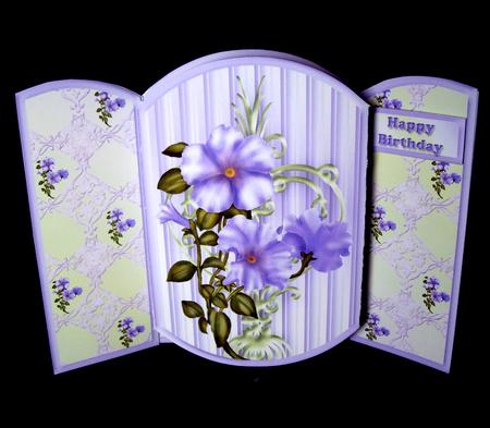 Mauve Petunias Pop-out Mini Kit by Dianne Jackson