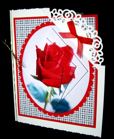 Romantic Red Rose Spiral Pyramid by Dianne Jackson