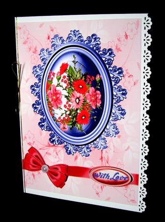 Red Floral Cameo Pyramage by Dianne Jackson