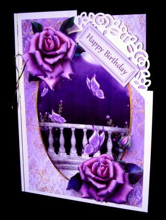 The Moonlit Balcony with Roses & Flutters by Dianne Jackson