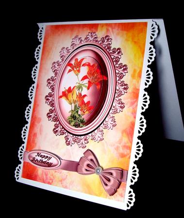 Stargazer Lily Floral Cameo Pyramage by Dianne Jackson