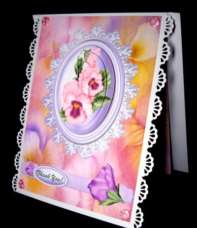 Pansy Floral Cameo Pyramage by Dianne Jackson