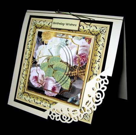 Pink and White Rose Quick Card by Dianne Jackson