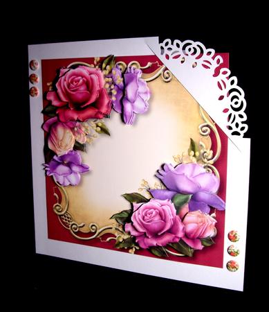 Beautiful Belle Roses Floral Plaque - Square by Dianne Jackson