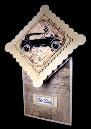 Vintage Car Diamond Scalloped Topper Pyramage by Dianne Jackson