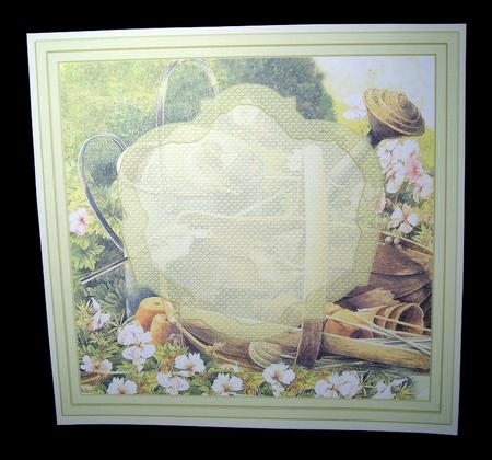 Vintage Birds in the Garden Pocket Match 8in x 8in Insert Pl by Dianne Jackson