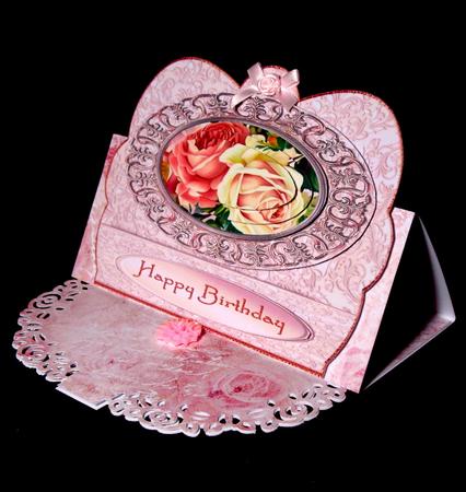 Pair of Roses - Scalloped Oval Ironwork Pyramid by Dianne Jackson