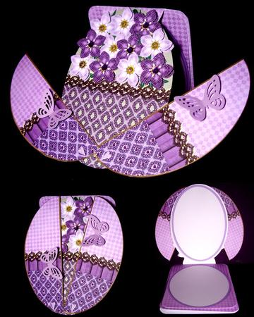 Lilac Forget Me Knots 3D Fab Opening Egg Card Mini Kit by Dianne Jackson