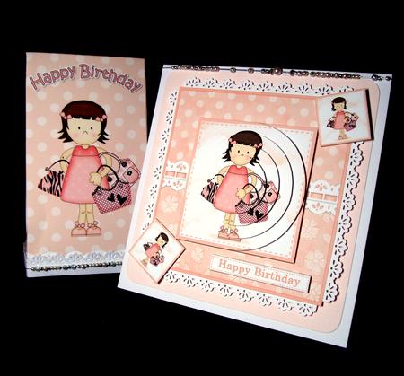Girlz Suzi Goes Shopping Circle Pyramage Topper by Dianne Jackson