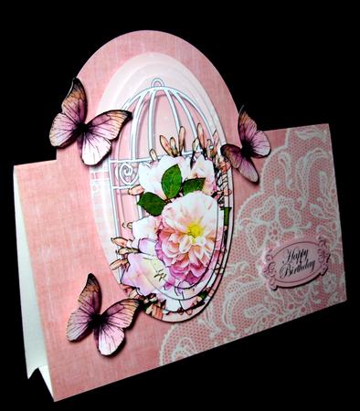 3D Blooms & Butterflies Birdcage Pyramid Card Kit by Dianne Jackson