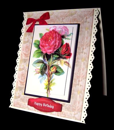 A5 Beautiful Roses in a Rose Frame by Dianne Jackson
