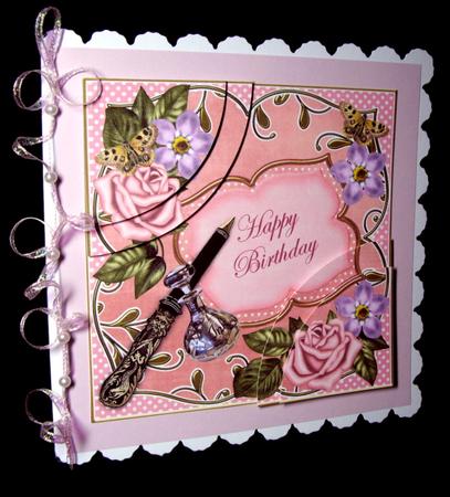 Pink Multi Happy Birthday 6in Duo Corner Stacker by Dianne Jackson