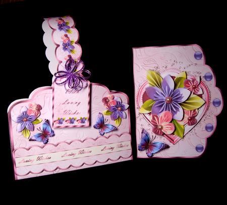 Origami Flowers Scallop Card and Envelope Bag Kit by Dianne Jackson
