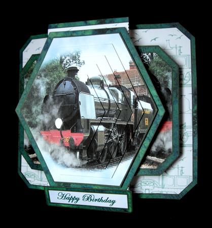 3D Double Pop-out - Full Steam Ahead. by Dianne Jackson