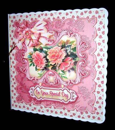 Vintage Pink Peonies 8in x 8in Decoupage Kit by Dianne Jackson
