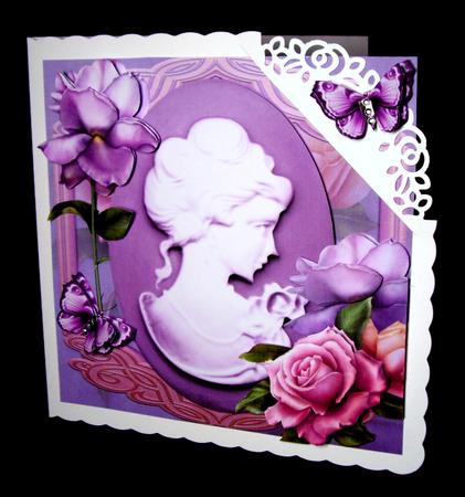 Lilac Cameo with Matching Roses 8x8 Mini Kit by Dianne Jackson