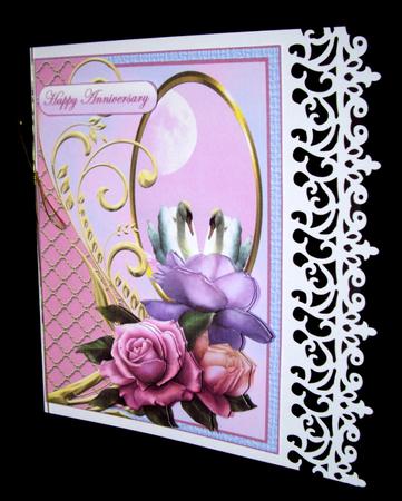 Swans and Roses Decoupage by Dianne Jackson