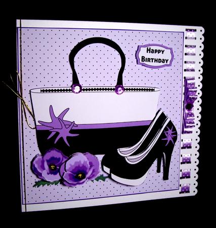 Handbag, Shoes & Purple Poppies 2 Mini Kit by Dianne Jackson