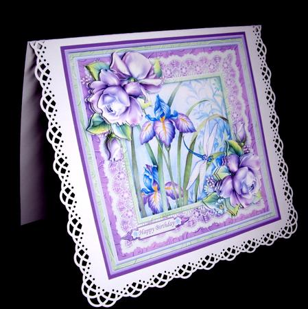 Iris & Roses 8x8 Mini Kit & Decoupage by Dianne Jackson