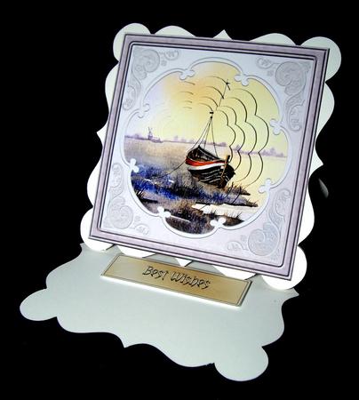 Norfolk Broads Card with Petal Stackers by Dianne Jackson