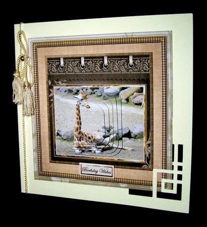 Giraffe 8x8 Card Mini Kit with a Pyramid by Dianne Jackson