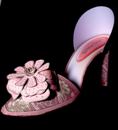 I Love Shoes Kit Tan Floral with 3D Rose by Dianne Jackson