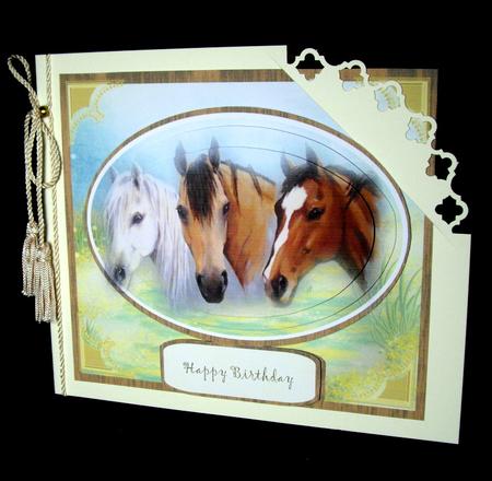 Beautiful Trio of Misted Horses by Dianne Jackson