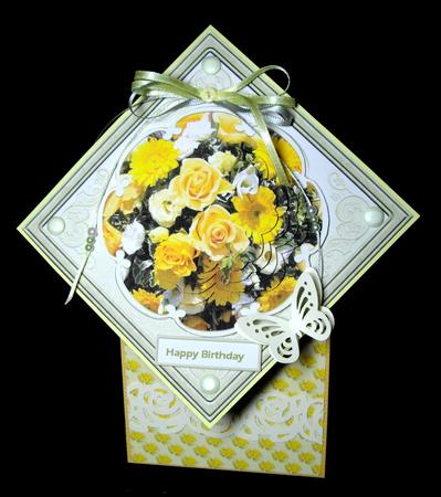 Yellow Rose Card with Petal Stackers by Dianne Jackson