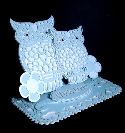 Layered Easel Card-owls by Dianne Jackson