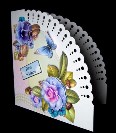 Classy Autumn Camellia 8x8 Card Front by Dianne Jackson