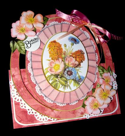 Blossom Floral Oval Over 3D Mini Card Kit by Dianne Jackson