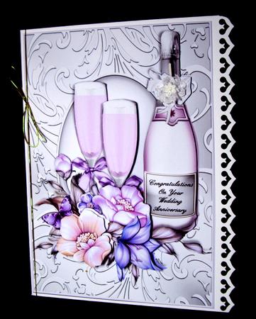 Congratulations Champagne Wedding Day/anniversary Card Front by Dianne Jackson