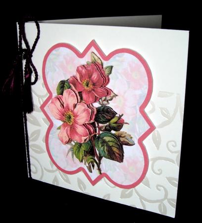 Red Camelia's in a Scallop Plate by Dianne Jackson