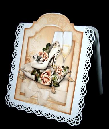 Wedding Glamour Shaped Card Front with Step by Step by Dianne Jackson