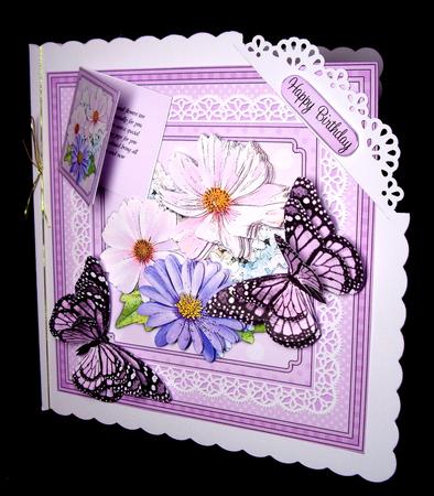 8 x 8 Flowers Butterflies & Lace 3D Decoupage Mini Kit by Dianne Jackson