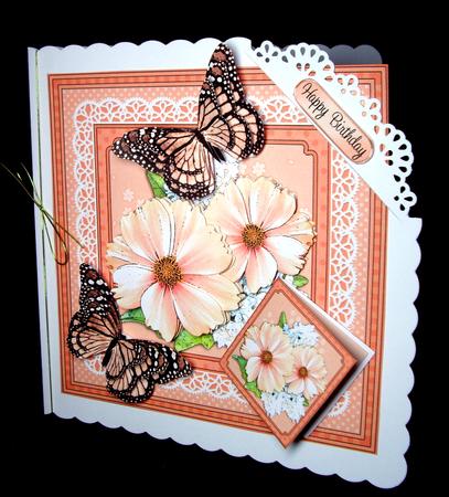 8 x 8 Flowers Butterflies & Lace 3D Decoupage Mini Kit by Dianne Jackson