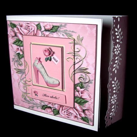 Sweet Pink Roses Shoes 8x8 Mini Kit by Dianne Jackson