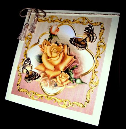 Golden Mirrored Rose 8x8 Mini Kit by Dianne Jackson
